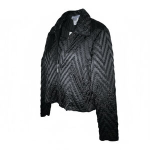 Joseph Ribkoff 2 piece Black Chevron Quilted Jacket with matching tank Size 10